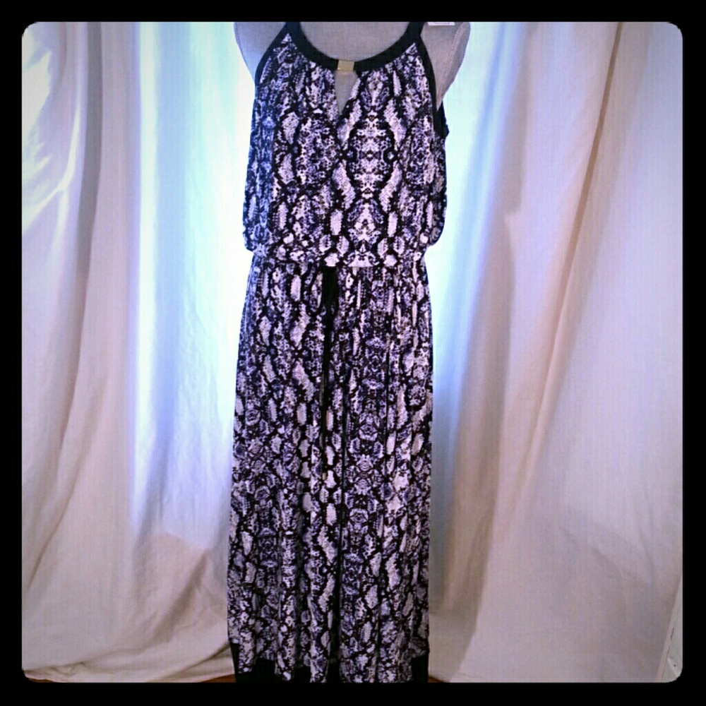 Calvin Klein dress NWT navy/white